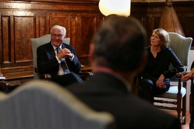 Rom, Italien, 22.09.2025: Bundespr?sident reist nach Rom/Italien und in den Vatikan: Frank-Walter Steinmeier und seine E-stock-foto