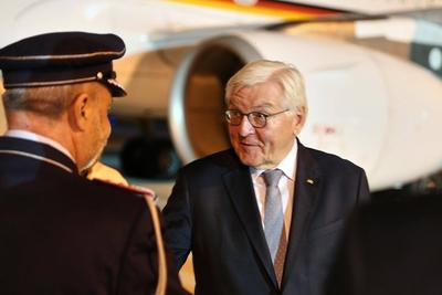 Rom, Italien, 22.09.2025: Flughafen Rom-Ciampino Aeroporto di Roma Ciampino: Bundespr?sident reist nach Rom/Italien und-stock-foto