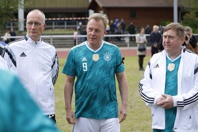 Thomas Oppermann (M.), Vizepr?sident, Deutscher Bundestag, Deutschland, Berlin, Stadion des SC Siemensstadt, FC Bundest-stock-foto