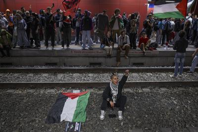 Demonstration Palestine-stock-foto