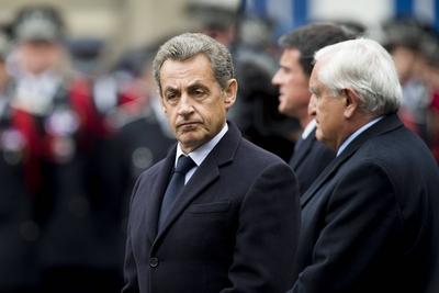 Nicolas Sarkozy NEWS Hommage national a Xavier JUGELE Paris 25 04 2017 JBAutissier Panoramic-stock-foto