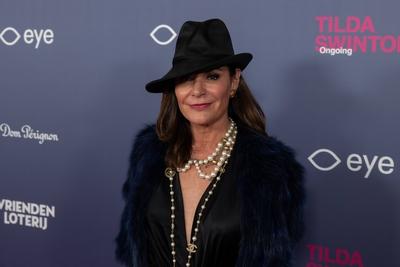 opening of the Tilda Swinton exhibition, Amsterdam, The Netherlands-stock-foto