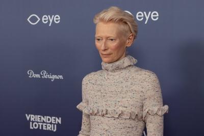 opening of the Tilda Swinton exhibition, Amsterdam, The Netherlands-stock-foto