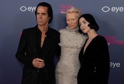 opening of the Tilda Swinton exhibition, Amsterdam, The Netherlands-stock-foto