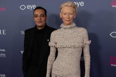 opening of the Tilda Swinton exhibition, Amsterdam, The Netherlands-stock-foto