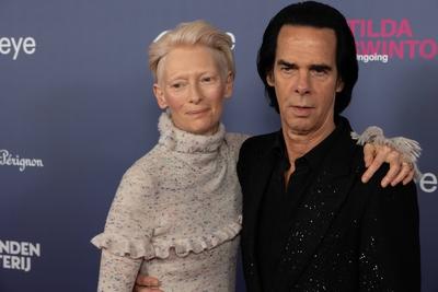 opening of the Tilda Swinton exhibition, Amsterdam, The Netherlands-stock-foto