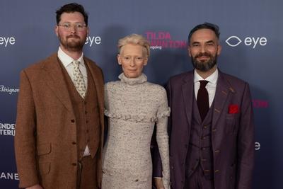 opening of the Tilda Swinton exhibition, Amsterdam, The Netherlands-stock-foto