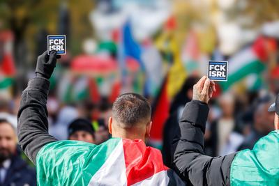 Pro-Pal?stina-Demo in D?sseldorf-stock-foto