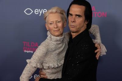opening of the Tilda Swinton exhibition, Amsterdam, The Netherlands-stock-foto
