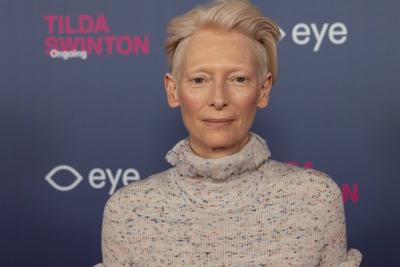 opening of the Tilda Swinton exhibition, Amsterdam, The Netherlands-stock-foto