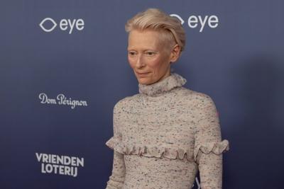 opening of the Tilda Swinton exhibition, Amsterdam, The Netherlands-stock-foto