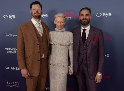 opening of the Tilda Swinton exhibition, Amsterdam, The Netherlands-stock-foto