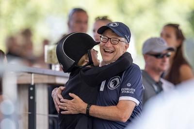 Entertainment Bilder des Tages Berlin - Global Jumping Berlin 2019, GATES Jennifer (USA), GATES Bill Berlin - Global Ju-stock-foto