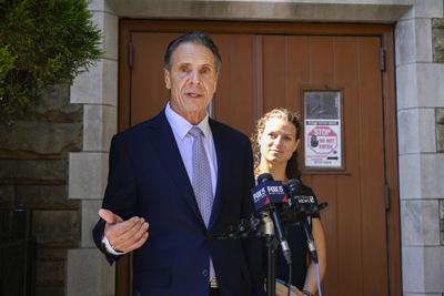 Andrew Cuomo Campaigns in Brooklyn-stock-foto