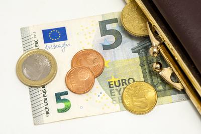 Euro Banknoten und Eurow?hrung-stock-foto
