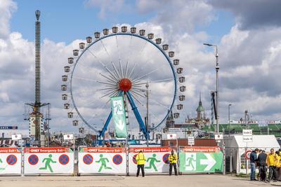 Oktoberfest wegen Bombendrohung geschlossen, M?nchen, 1. Oktober 2025-stock-foto