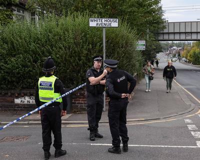 Manchester synagogue attack-stock-foto