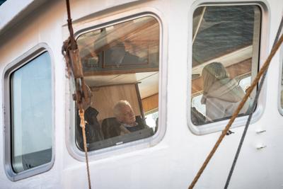 Alois Rainer, Bundesminister f?r Ern?hrung, Landwirtschaft und Heimat, zu Besuch bei den Krabbenfischern in B?sum-stock-foto