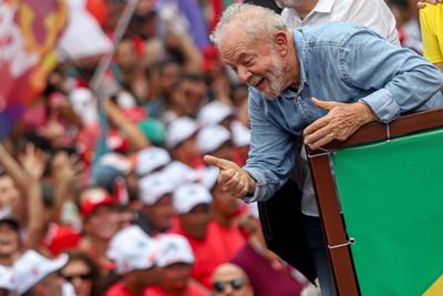 News Bilder des Tages October 29, 2022, Sao Paulo, Brazil: Workers Party presidential candidate, Luiz Inacio Lula da Sil-stock-foto