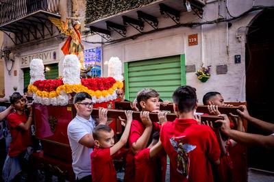Procession of the novices of Saint Michael the Archangel in Palermo-stock-foto