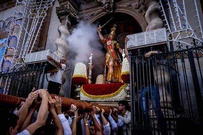 Procession of Saint Michael the Archangel in Palermo-stock-foto