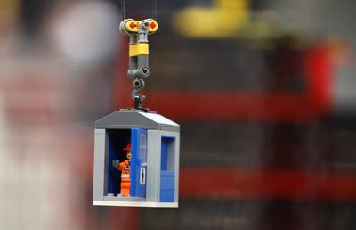 Modell leben - Messe Erfurt 10.02.2023, Erfurt, Messehalle, Modellbaumesse, Modell leben im Bild: eine aus Lega gebaute-stock-foto