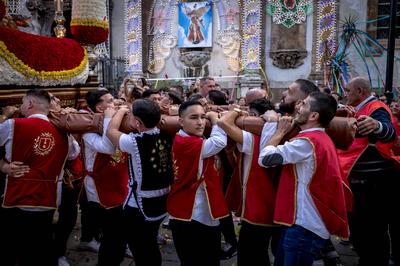 Procession of Saint Michael the Archangel in Palermo-stock-foto