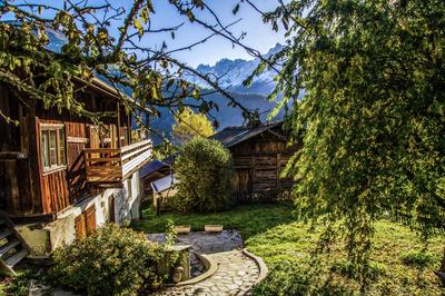 les bouchards in vaudagne in les houches ,haute savoie ,france *** Les bouchards in vaudagne in Les houches haute Savoie-stock-foto