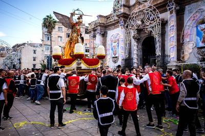 Procession of Saint Michael the Archangel in Palermo-stock-foto