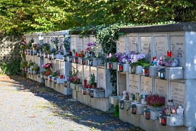 Friedhof, Kreuz, Kruzifix, Jesu Christi, Allerheiligen 16.10.2023, Friedhof, AUT, Allerheiligen, Themenbilder im Bild Fr-stock-foto