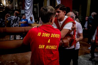 Procession of Saint Michael the Archangel in Palermo-stock-foto