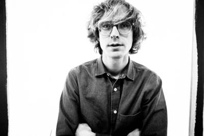 Erlend oye The Norwegian musician and singer Erlend oye is here portrayed before a live concert in Denmark. Besides his-stock-foto