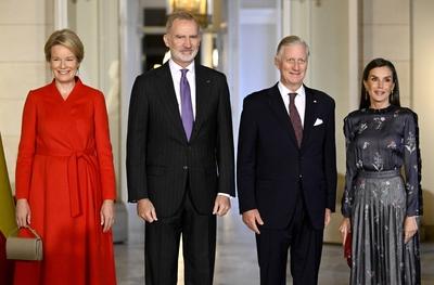 King Philippe & Queen Mathilde welcome King Felipe VI and Queen Letizia (EUROPALIA ESPA?A 2025)-stock-foto