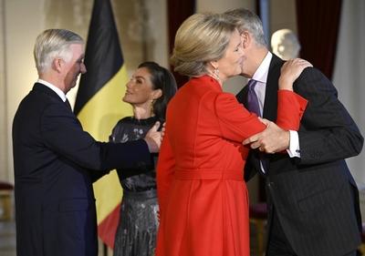 King Philippe & Queen Mathilde welcome King Felipe VI and Queen Letizia (EUROPALIA ESPA?A 2025)-stock-foto