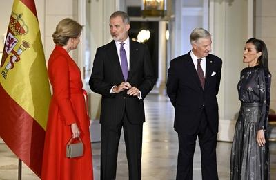 King Philippe & Queen Mathilde welcome King Felipe VI and Queen Letizia (EUROPALIA ESPA?A 2025)-stock-foto