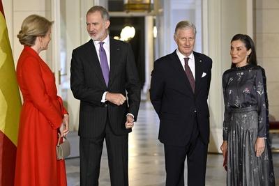 King Philippe & Queen Mathilde welcome King Felipe VI and Queen Letizia (EUROPALIA ESPA?A 2025)-stock-foto