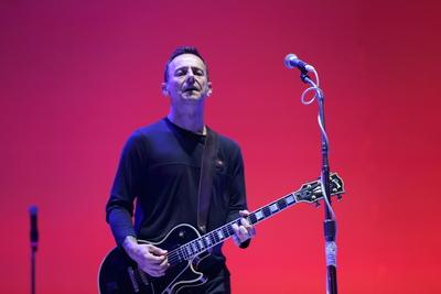 Peter Baumann von den Beatsteaks bei einem Konzert in der Parkb?hne Wuhlheide in Berlin, 1. Juli 2022. Beatsteaks Konze-stock-foto