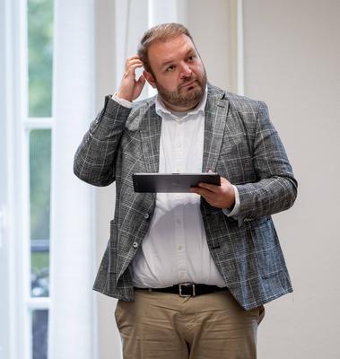 Damian Lohr AFD spricht im Landtag-stock-foto