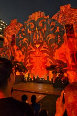 Shining Shanghai" International Light and Shadow Art Competition-stock-foto