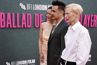 Fala Chen, Colin Farrell, Tilda Swinton-stock-foto