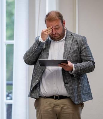 Damian Lohr AFD spricht im Landtag-stock-foto