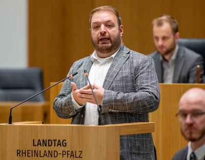 Damian Lohr AFD spricht im Landtag-stock-foto