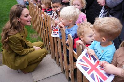 Kate Middleton in Oxford-stock-foto