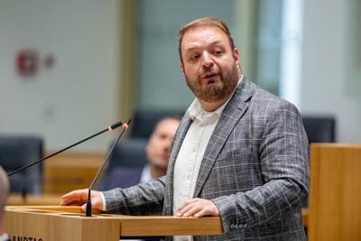 Damian Lohr AFD spricht im Landtag-stock-foto