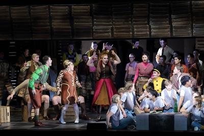 Deutsche Oper Berlin Die drei R?tsel-stock-foto