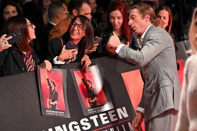 red carpet of the film Springsteen liberami dal nulla-stock-foto