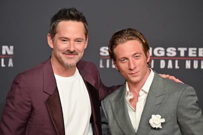 red carpet of the film Springsteen liberami dal nulla-stock-foto