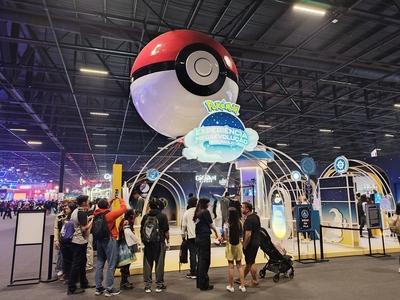 Pokemon booth at Brasil Game Show-stock-foto