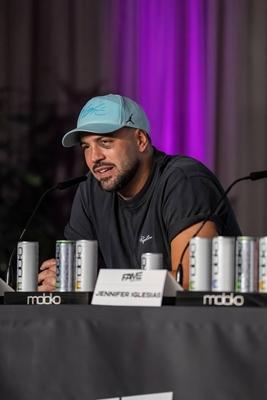 Pressekonferenz Fame Fighting 2025.-stock-foto