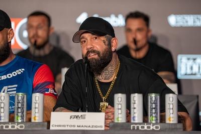 Pressekonferenz Fame Fighting 2025.-stock-foto